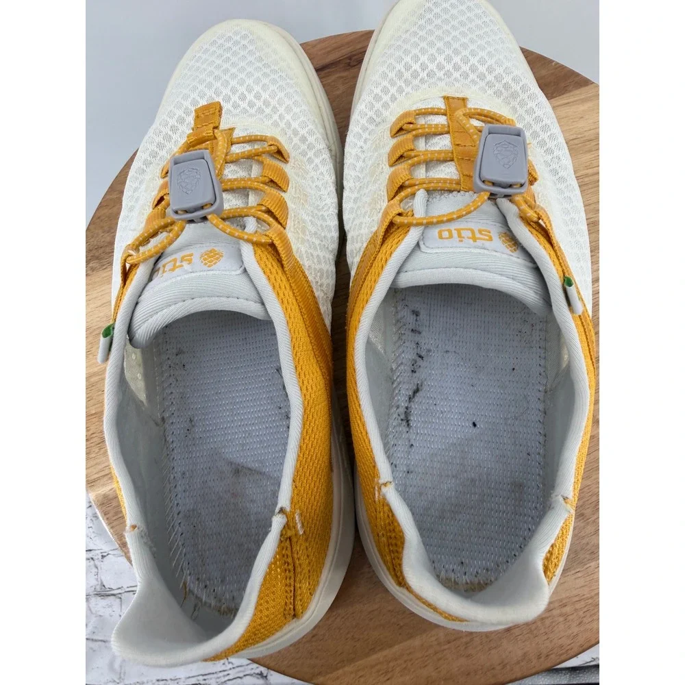 Stio Colter Low Women's Mustard Yellow White Mesh Bungee Sneakers Size‎ 8.5
